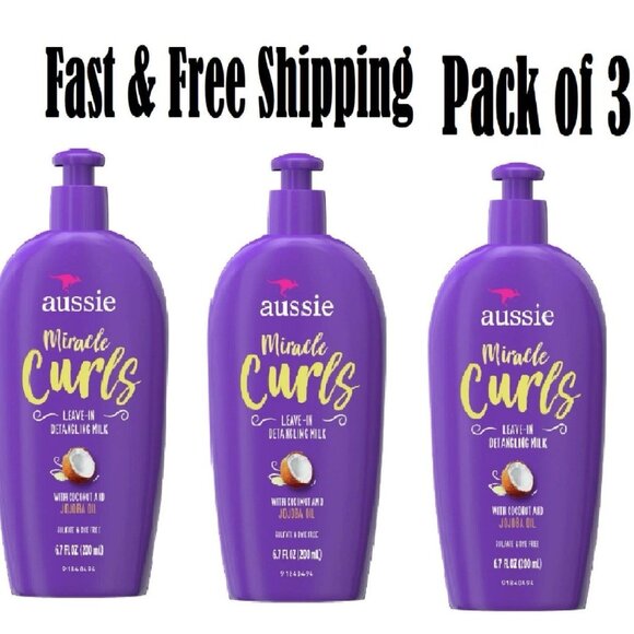 Aussie Other - Aussie Miracle Curls Leave-In Detangling Milk Paraben Free 6.7 Oz (3Pk)